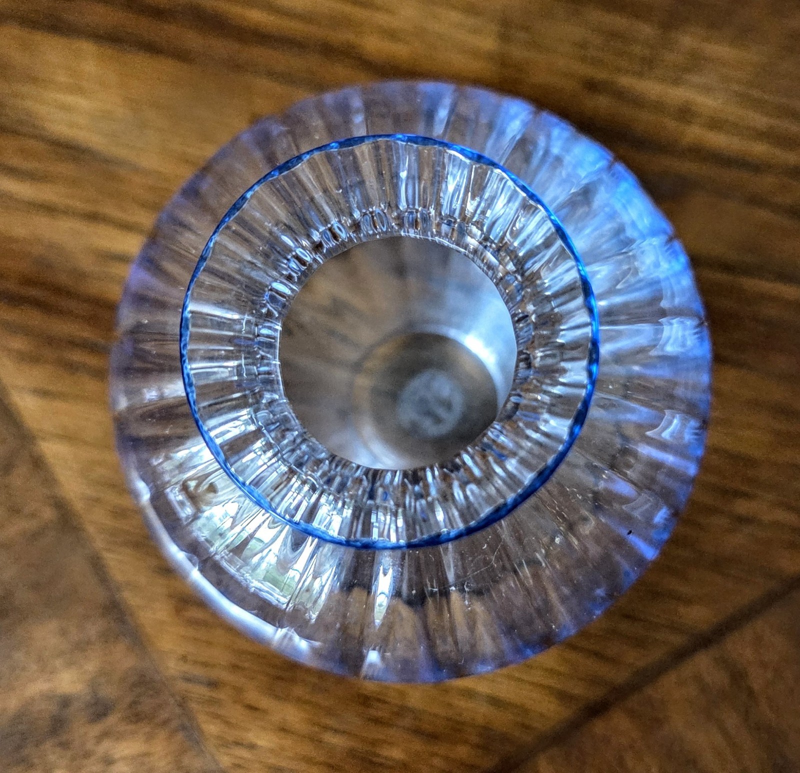 BACCARAT France Light Blue AQUARELLE Crystal Single Flower Vase