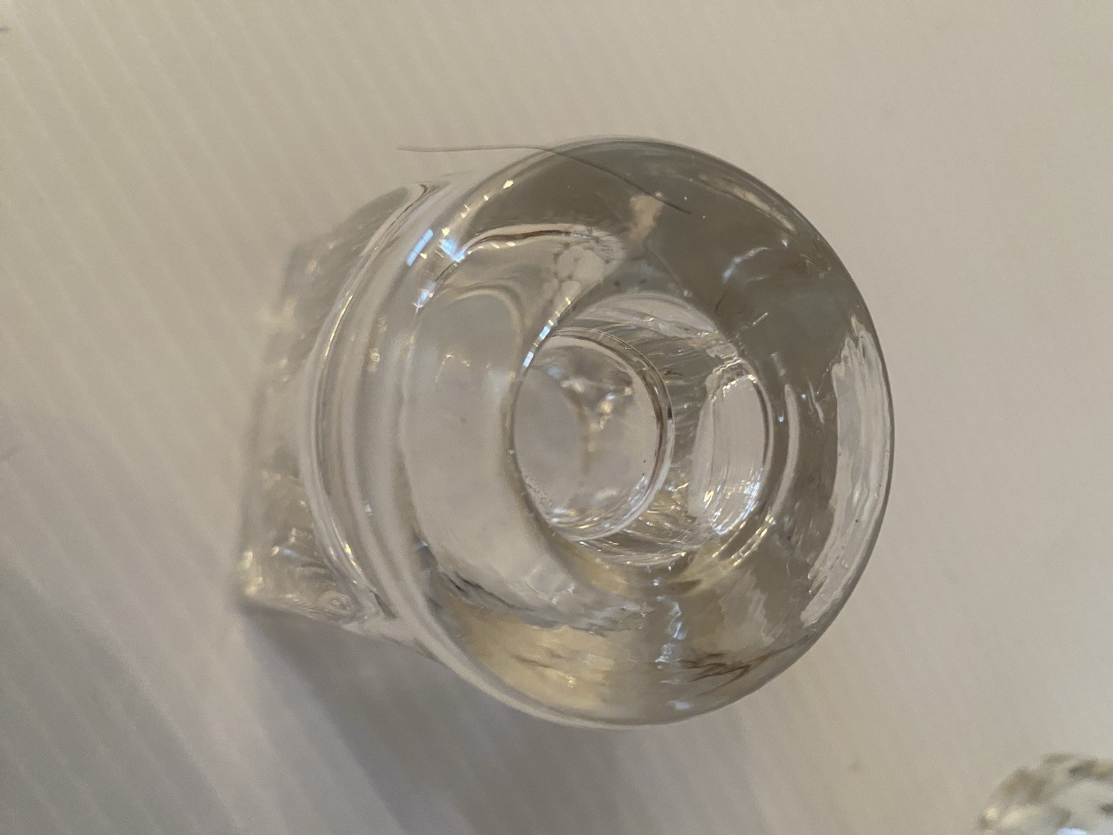 Set Of Four Reversible Clear Glass Votive Or Taper Candle Holders