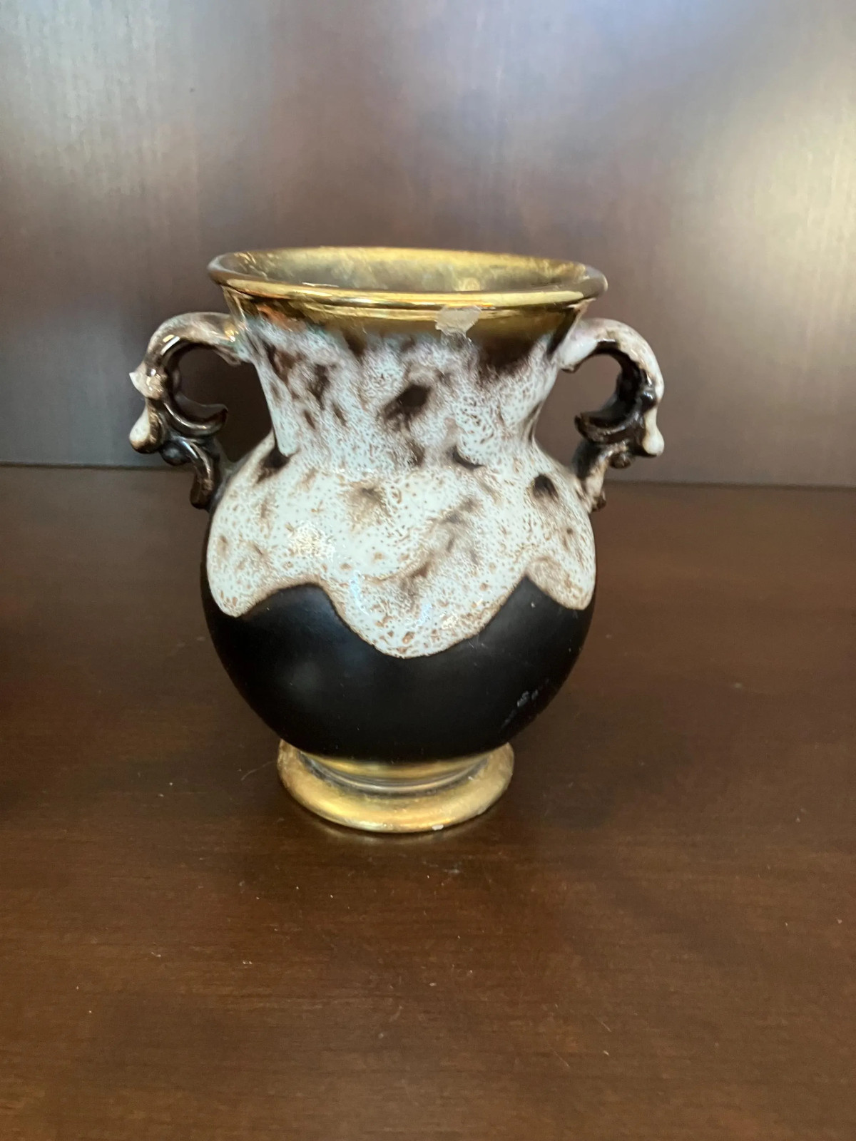 West Germany Vintage Dumler Breiden “Fat Lava” Ceramic Vase 5″