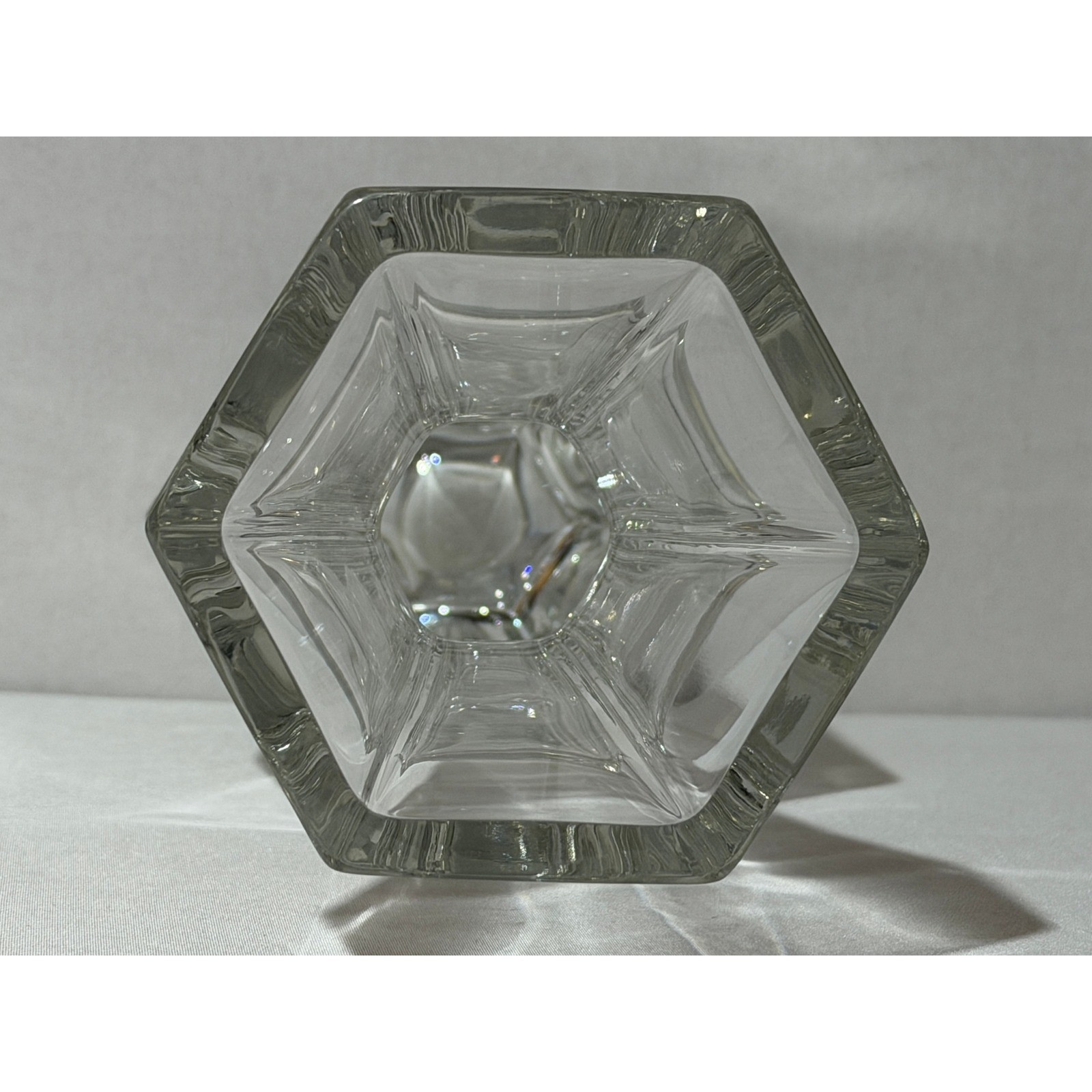 Vintage Signed Gorham Heavy Lead Crystal Panel Sovereign 10″ Vase