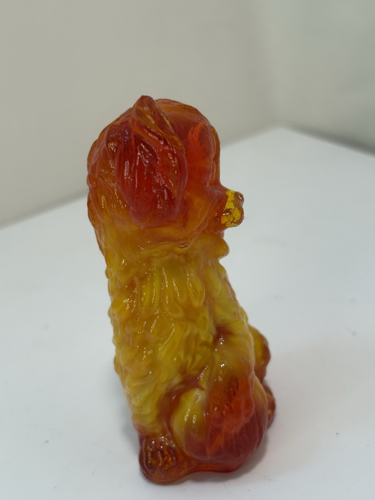 Boyd Art Glass “Skippy The Dog” NOS, Vintage. Some Iridescence.