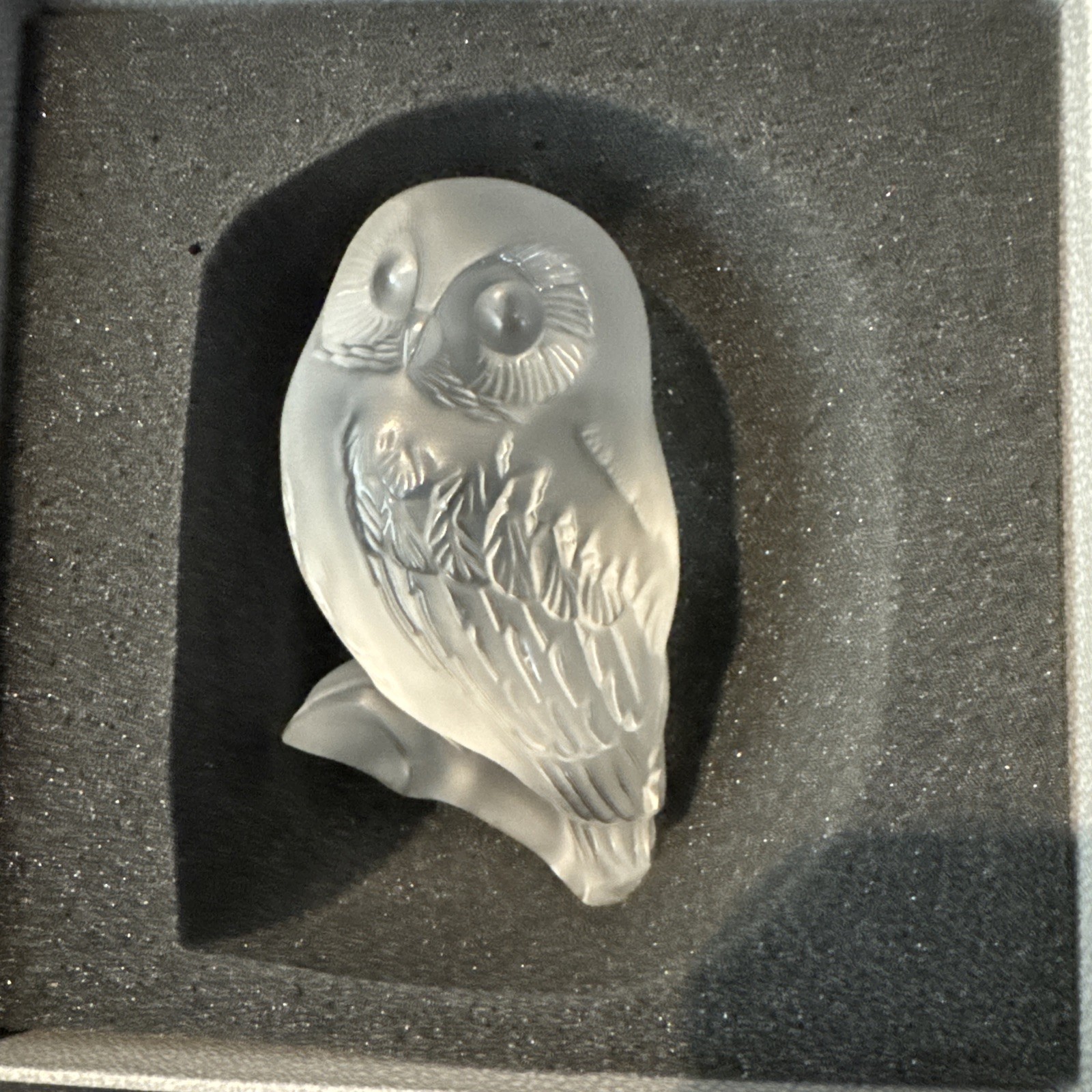 Lalique Clear Crystal Shivers Owl Figure Sculpture Brand New