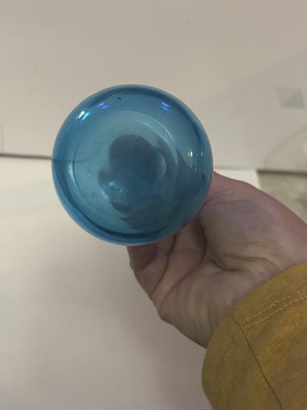 Arthur Percy Light Blue Glass Stem Vase Made In Sweden Vintage MCM 9″ Tall