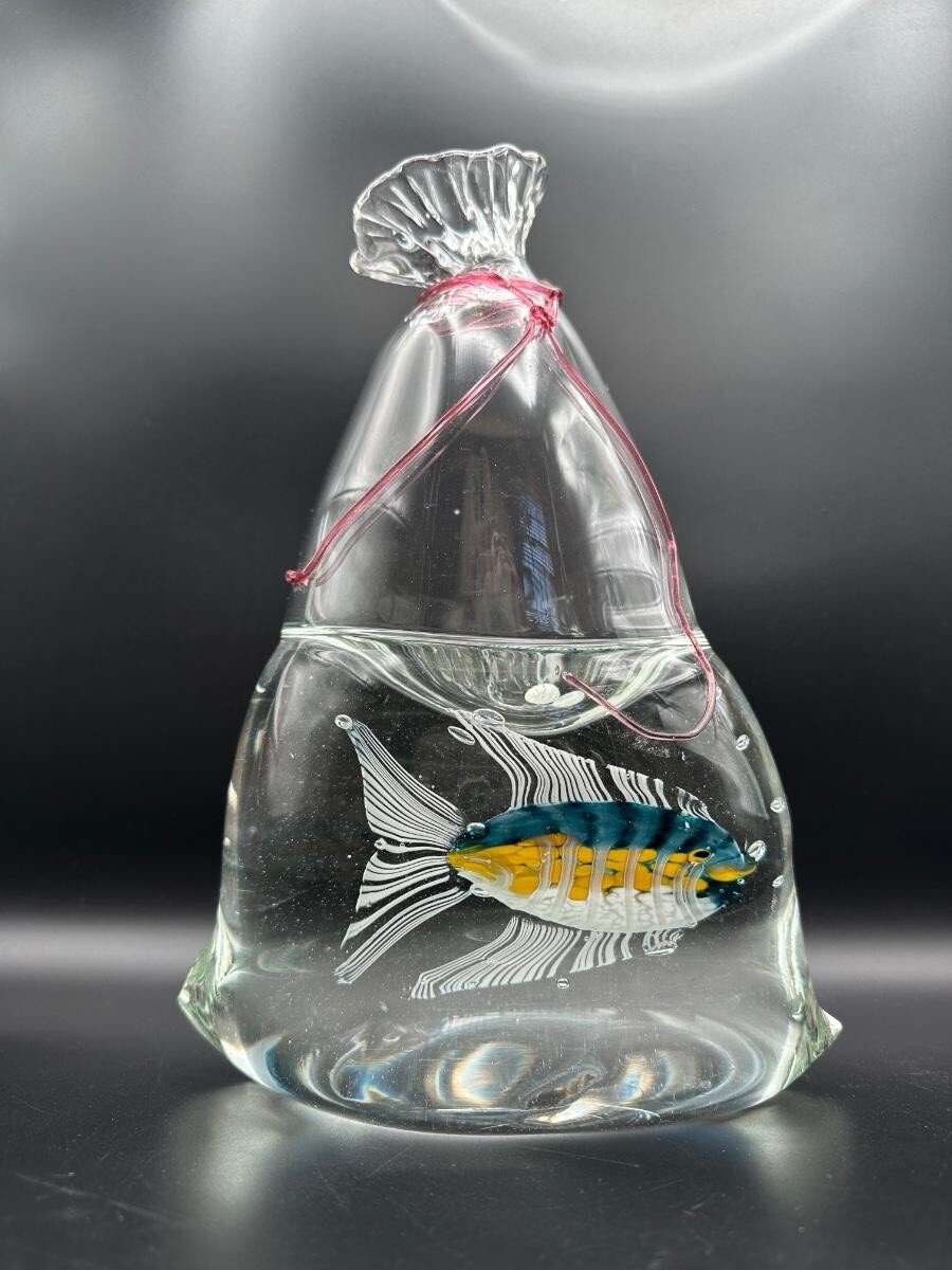 Blown Glass “Fish Bag”