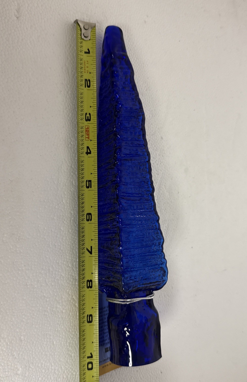 Blenko Glass Sunface Stopper Garden Spear – Cobalt