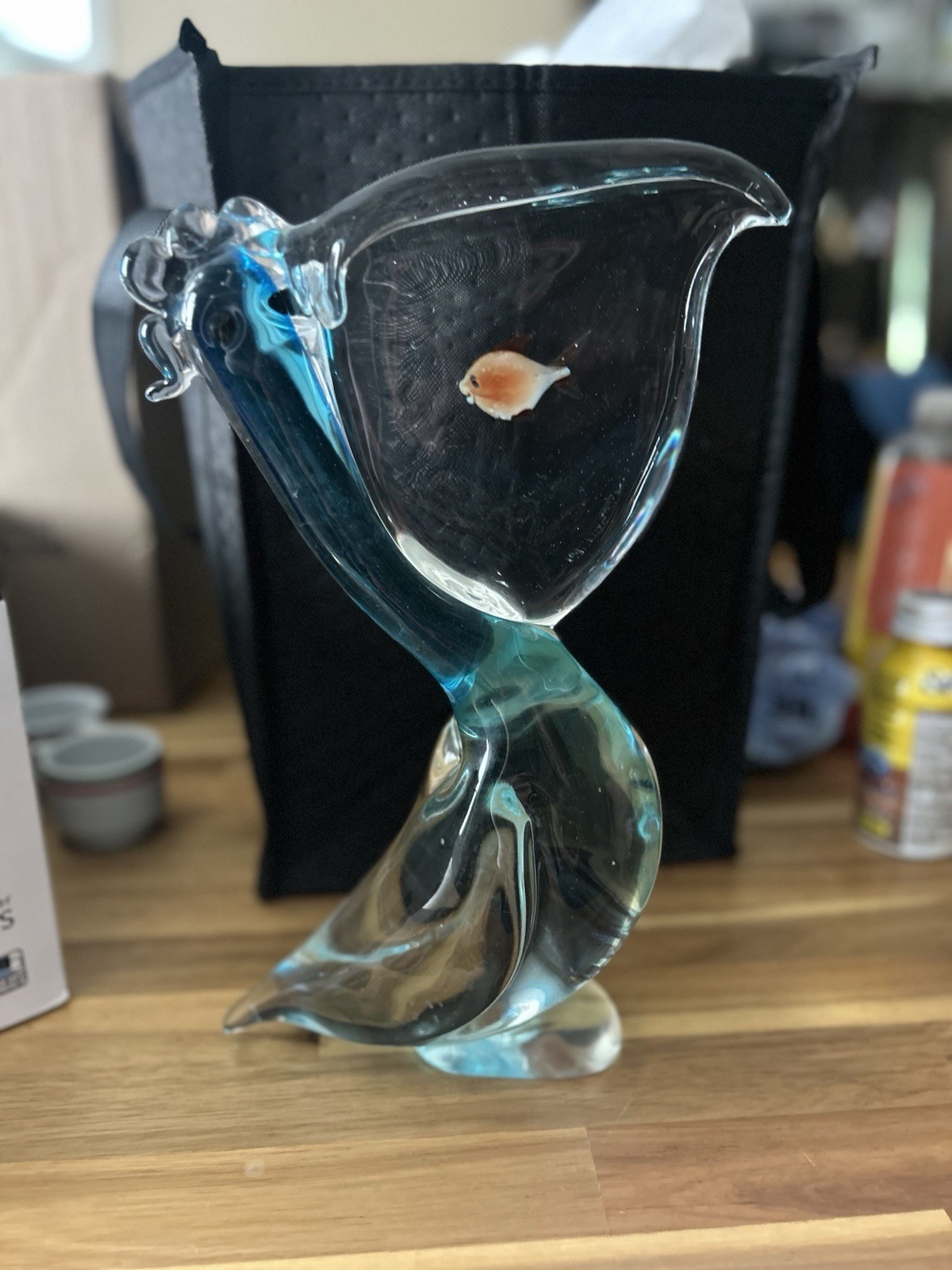 Murano glass Pelican Signed