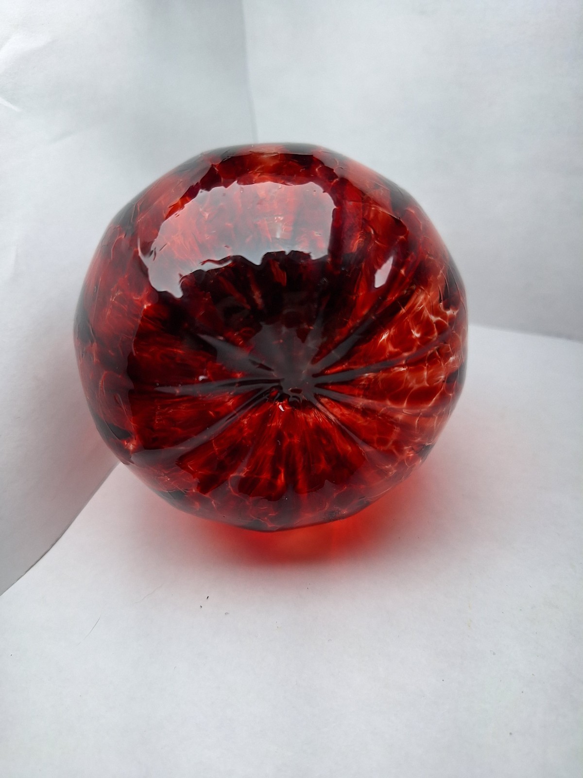 Hand-blown glass ornament from the Luke Adams Glassblowing Studio, CHIPPED DAMAG
