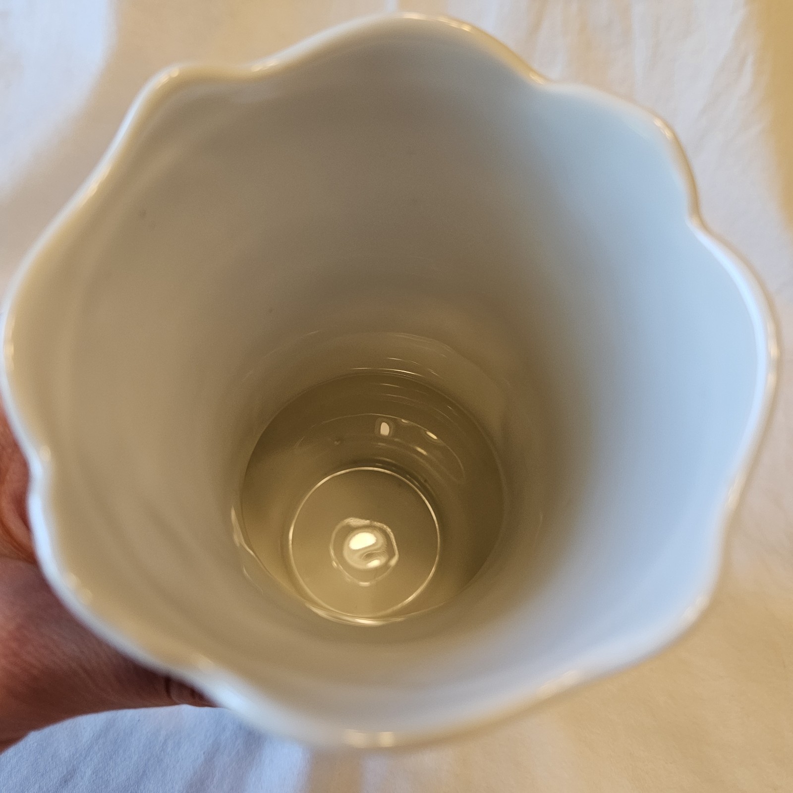 TER STEEGE b.v. DELFT BLAUW 7” Vase Hand-painted Holland Scalloped Top