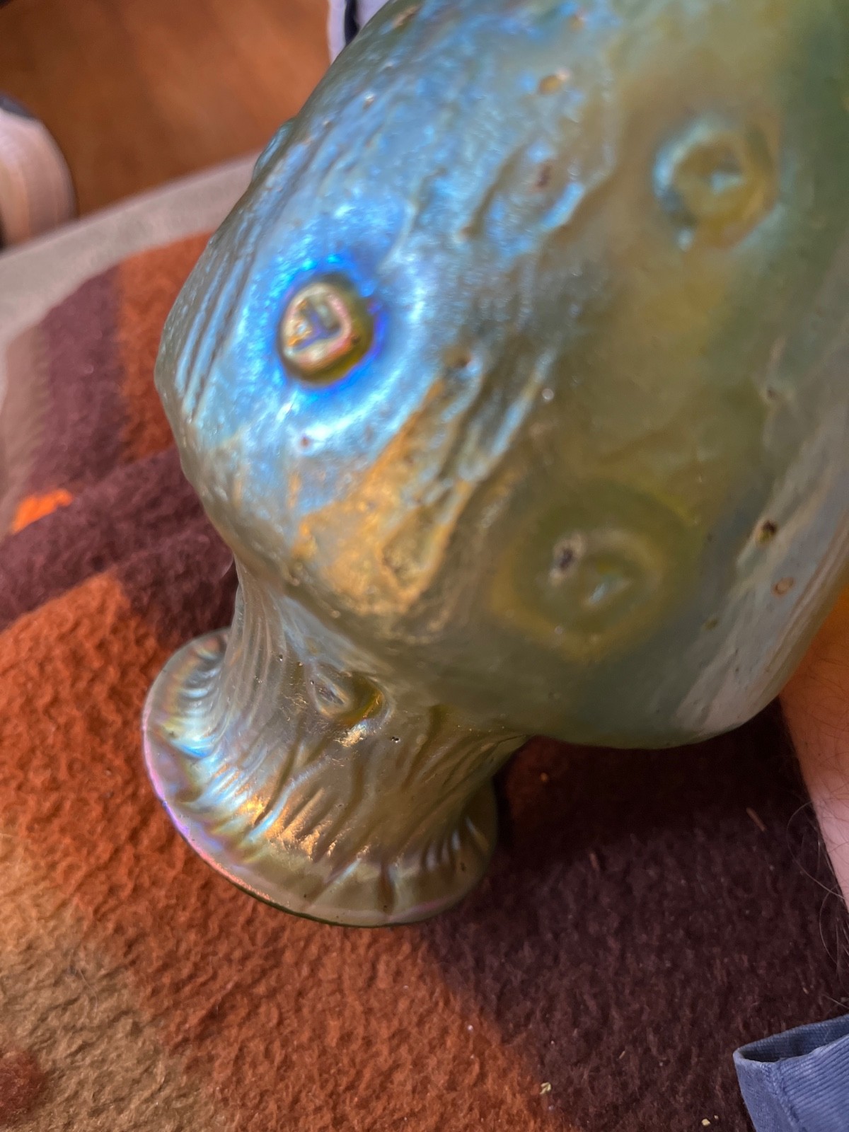 Loetz Art Glass Vase Ex Color and Iridescence! Clean