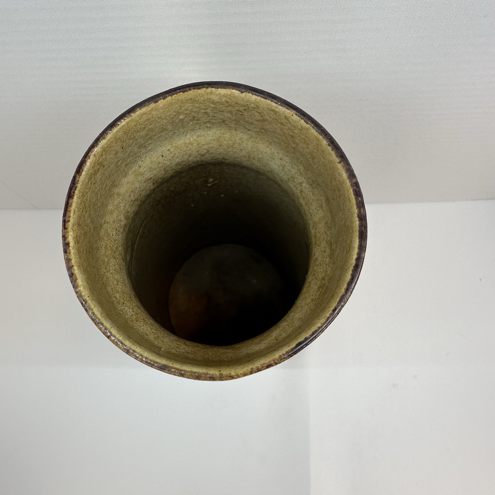 Mid-Century Glazed Robert Maxwell Pottery Craft Vase Stoneware USA 11.25”