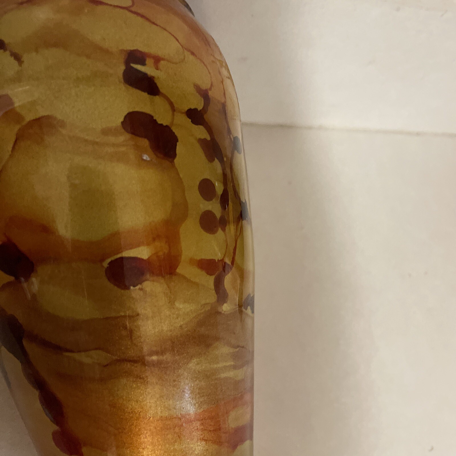 Sunrise-Studio Art Glass Vase-Statement Sunrise 7.5” Hand Blown Glass. EUC