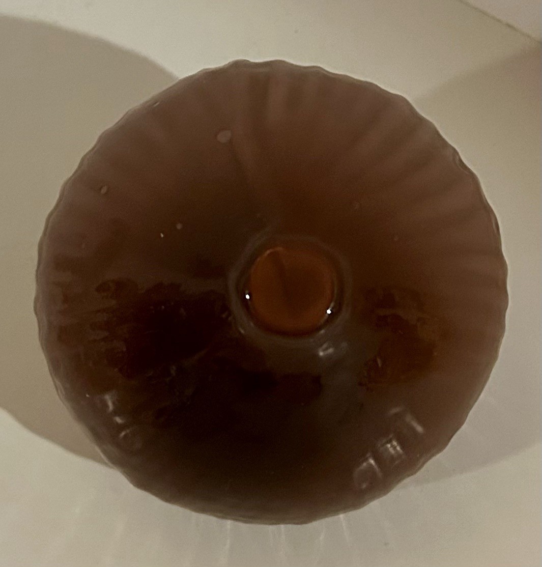 Vtg Hand Blown Art Glass Purple Onion