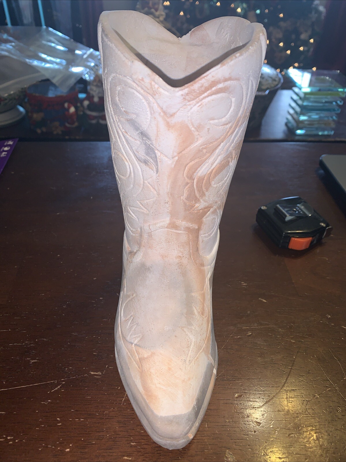 Cowboy Boot Ceramic Vase Mold Number A22, Patent Number 4320078