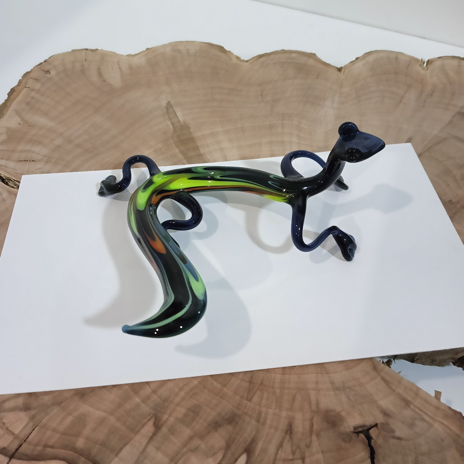 Glass figure. Artistic salamander. souvenir. Toy. Handmade. different colors
