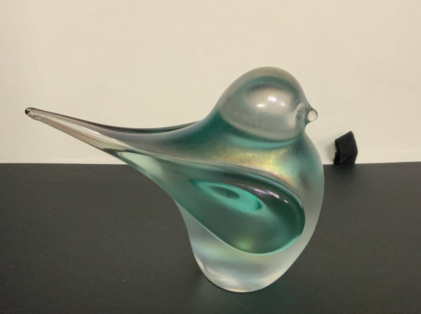 1984 Zellique Studio Art Glass Bird with Heart Joseph Morel