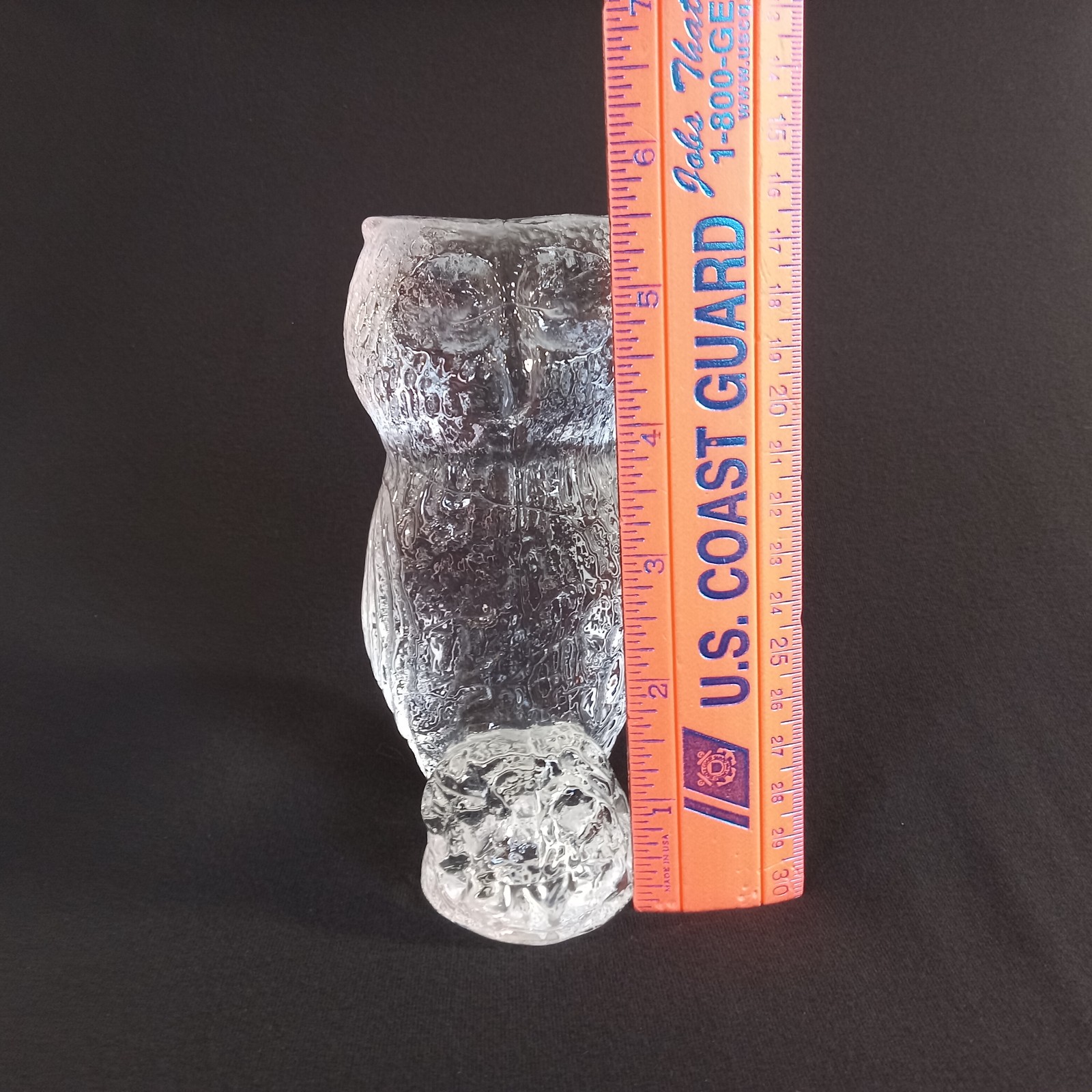 Vintage Engberg Glass Owl Figurine Sweden Art Glass Paperweight Decor 5.5″