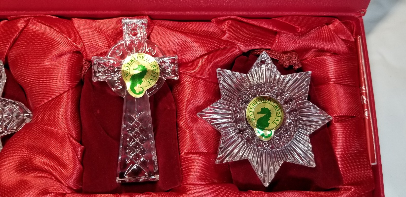 Waterford Crystal 2017 Mini Star Mini Snowflake Mini Cross 3 ornaments #40026614