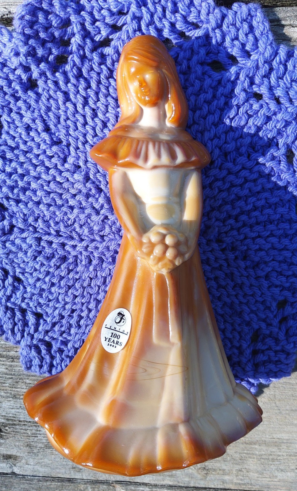 Fenton Bridesmaid Doll, Chocolate, Glossy And Undecorated Caramel