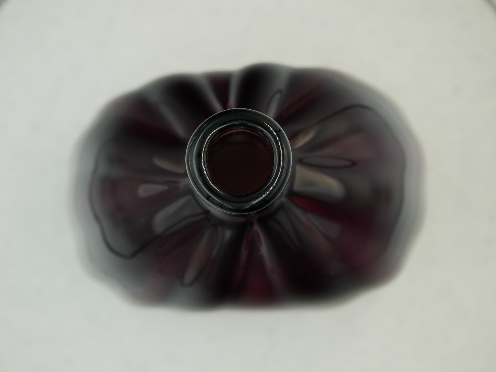 Metropolitan Museum of Art · Amethyst Glass Vase · Ribbed · 6″ H · Signed MMA