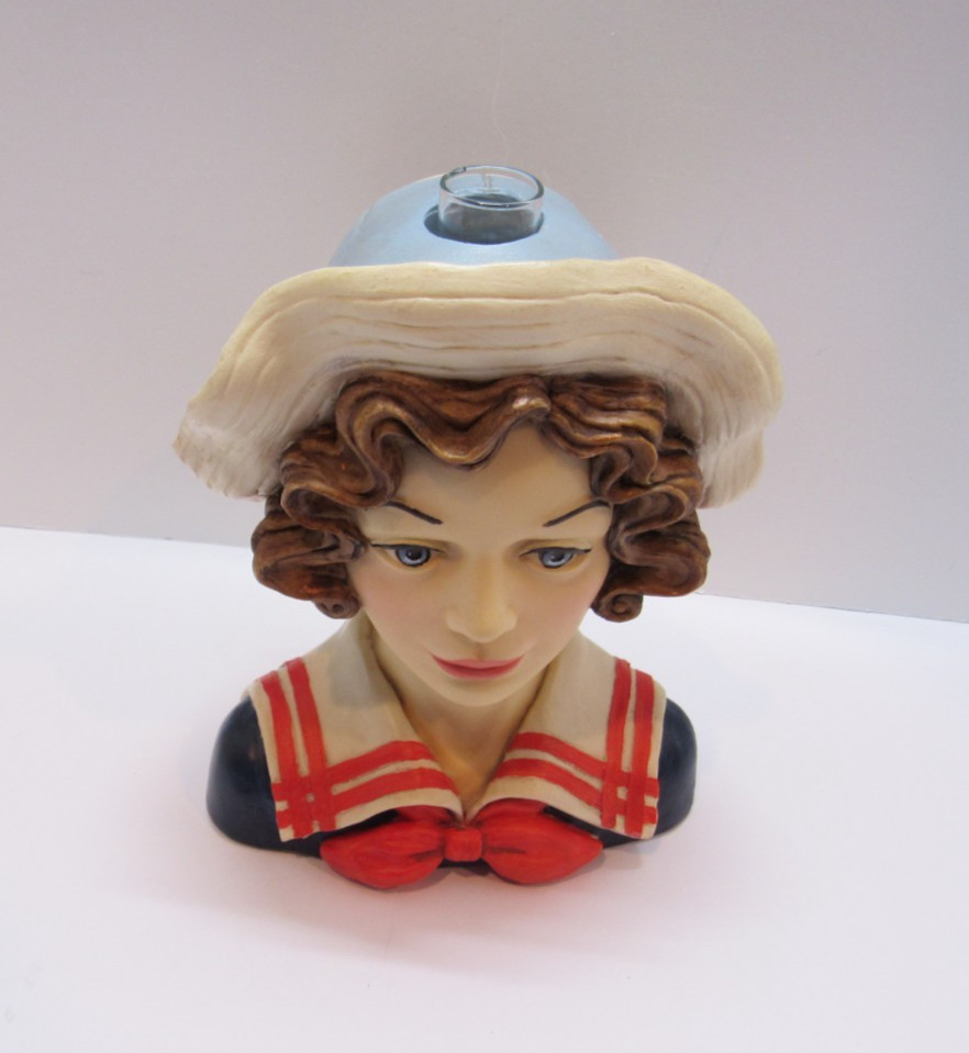 NEW! Cameo Girls Lady Head Vase ELOISE 1935, “SEASIDE SWEETIE”, LV-021