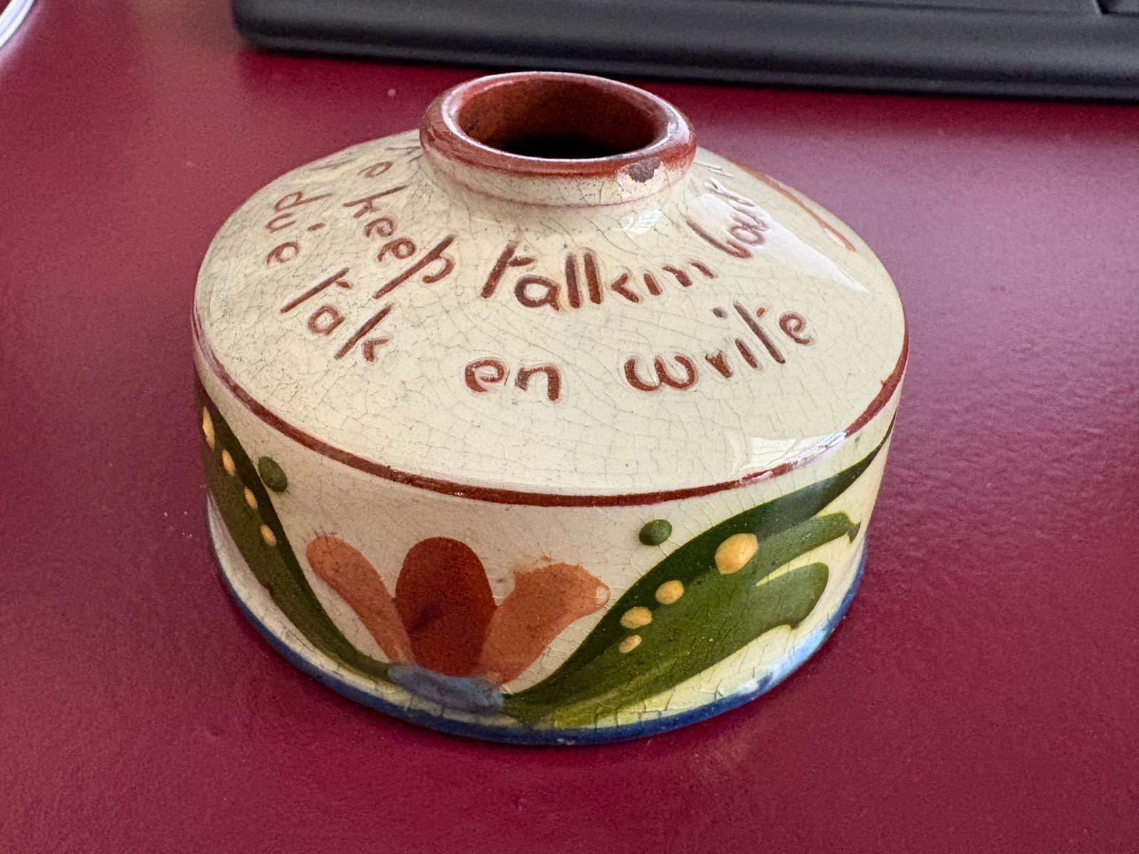 Vintage Motto Ware Ink Well