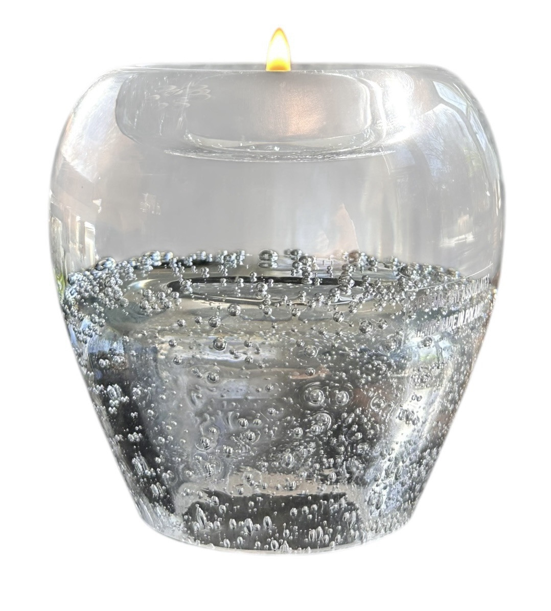 Royal Limited Crystal Controlled Bubble Votive Candle Holder 3.25” X 3″ Poland