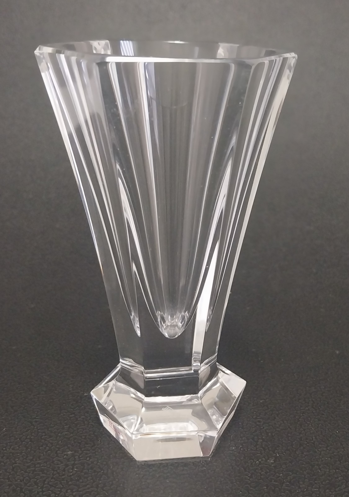 Moser “Unity” Clear Lead Free Crystal Cut Vase