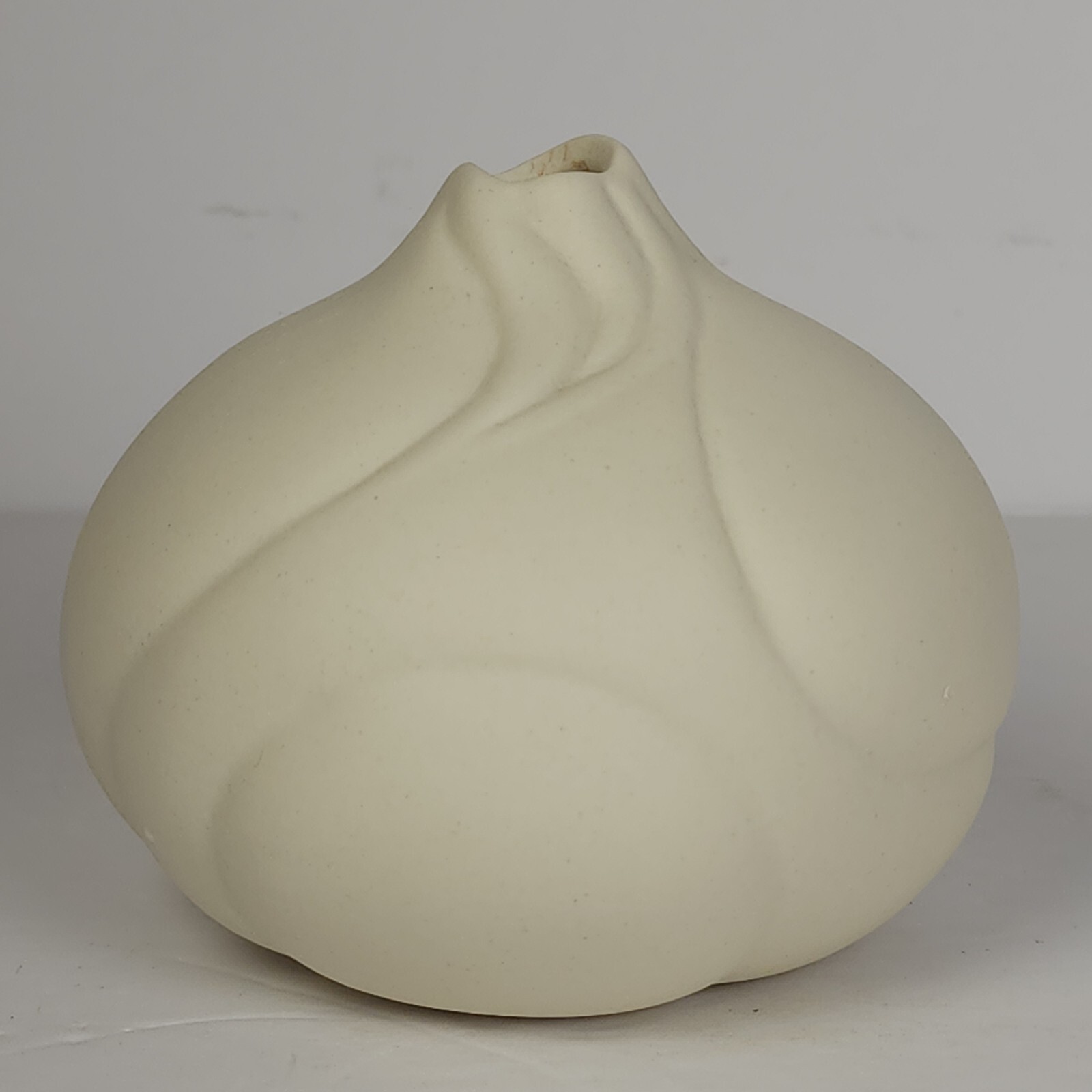 Vintage 1983 Becky Todoroff White Pottery Weed Pot Vase Matte Abstract Ceramic