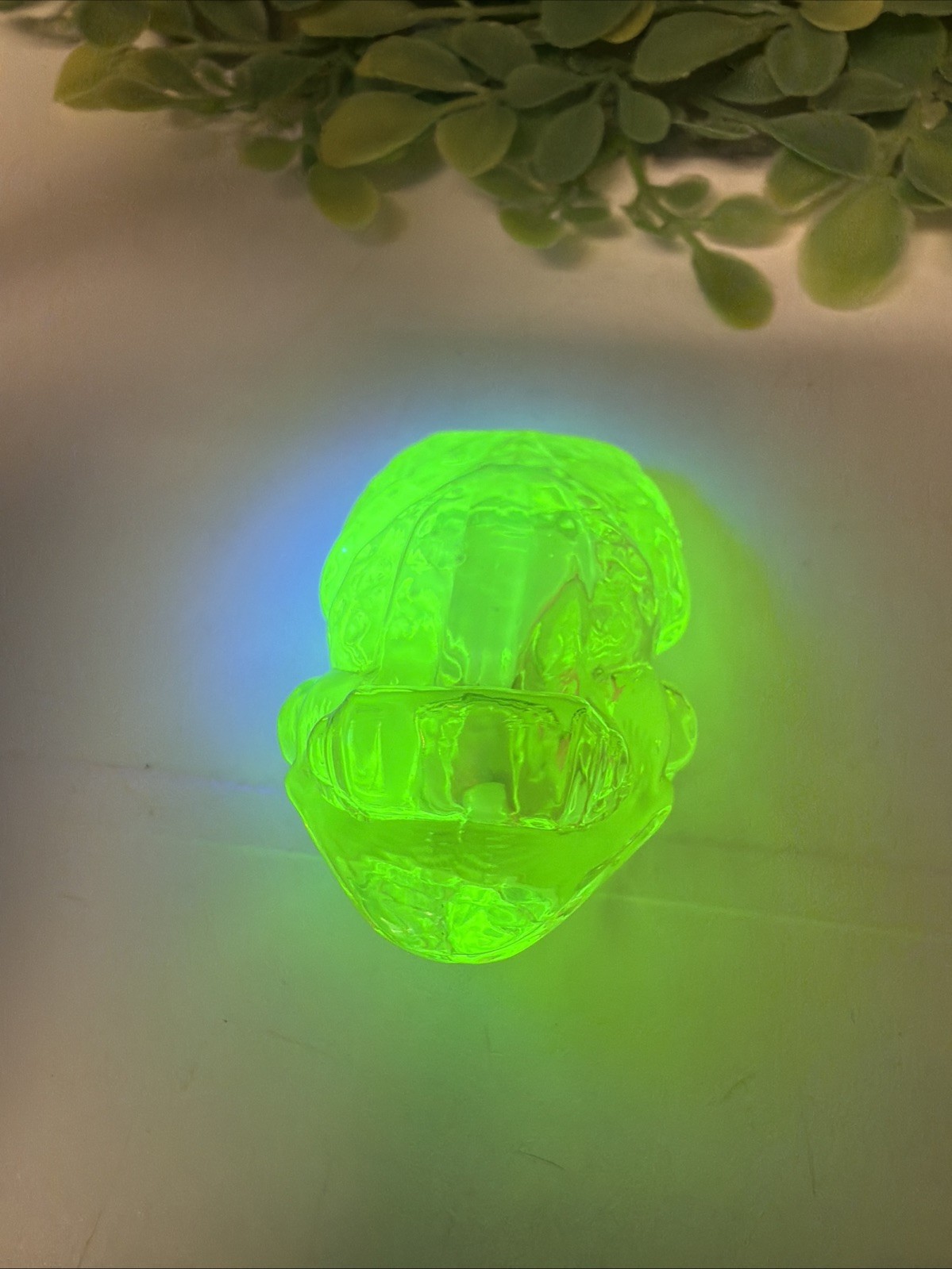Boyd JEREMY Frog Toad Vaseline Uranium Glass Rare Figurine GLOWS
