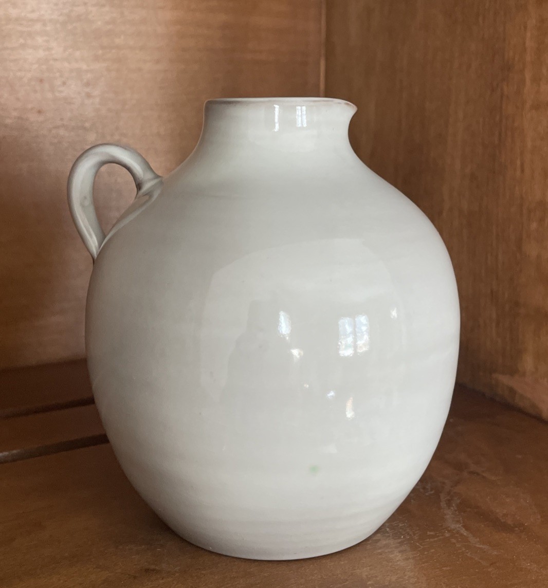Jug Fris Edam Made In Holland 1960s Cream White Glazed Pottery 4.75” Excellent