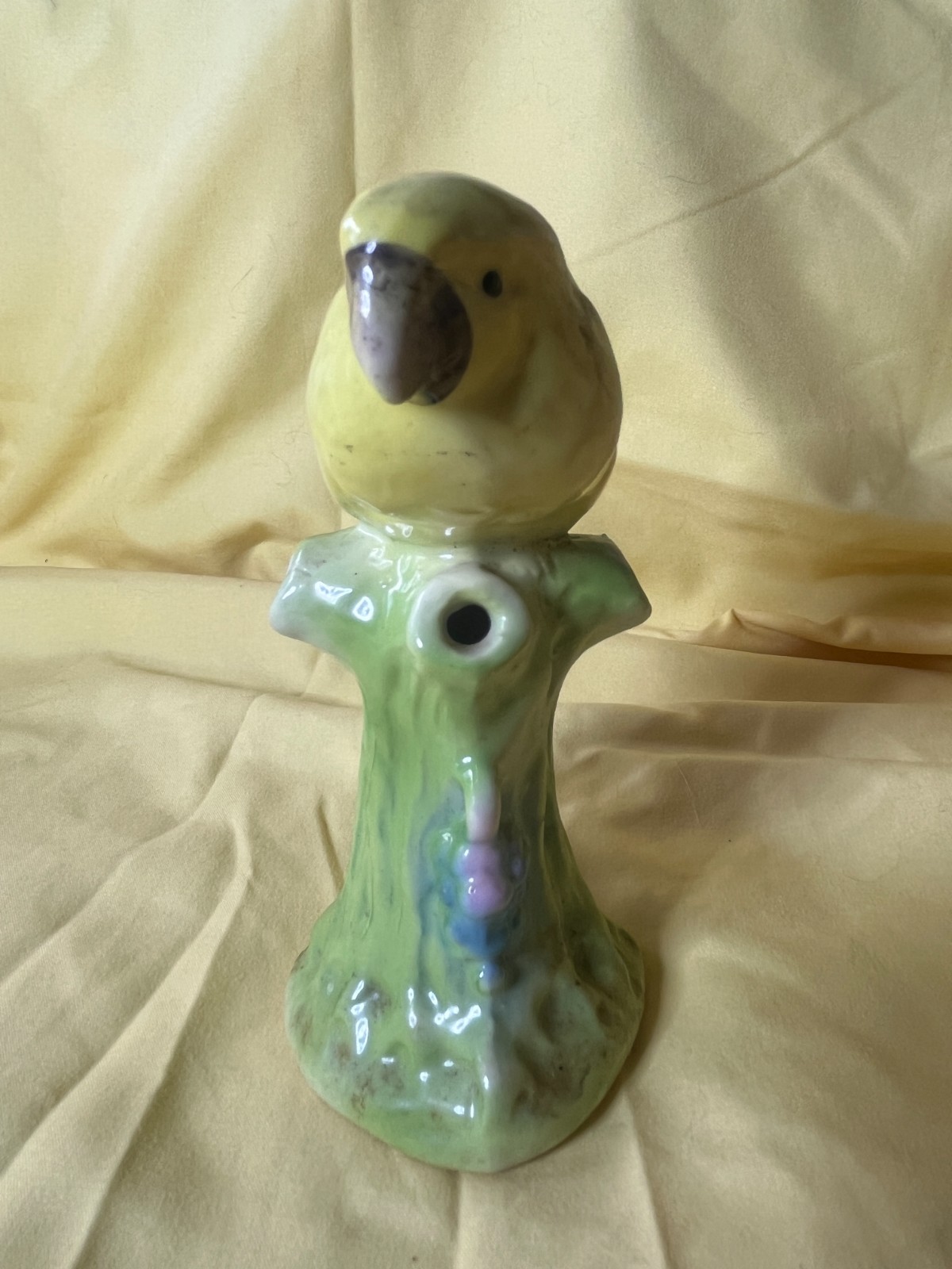 6″ Parrot Spill Vase / Flower Frog – Made in Czechoslovakia – c.1930