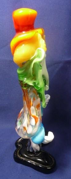 MURANO ART GLASS Hand Made in ITALY CLOWN Figurine sz-8 3/4″ tall Vintage