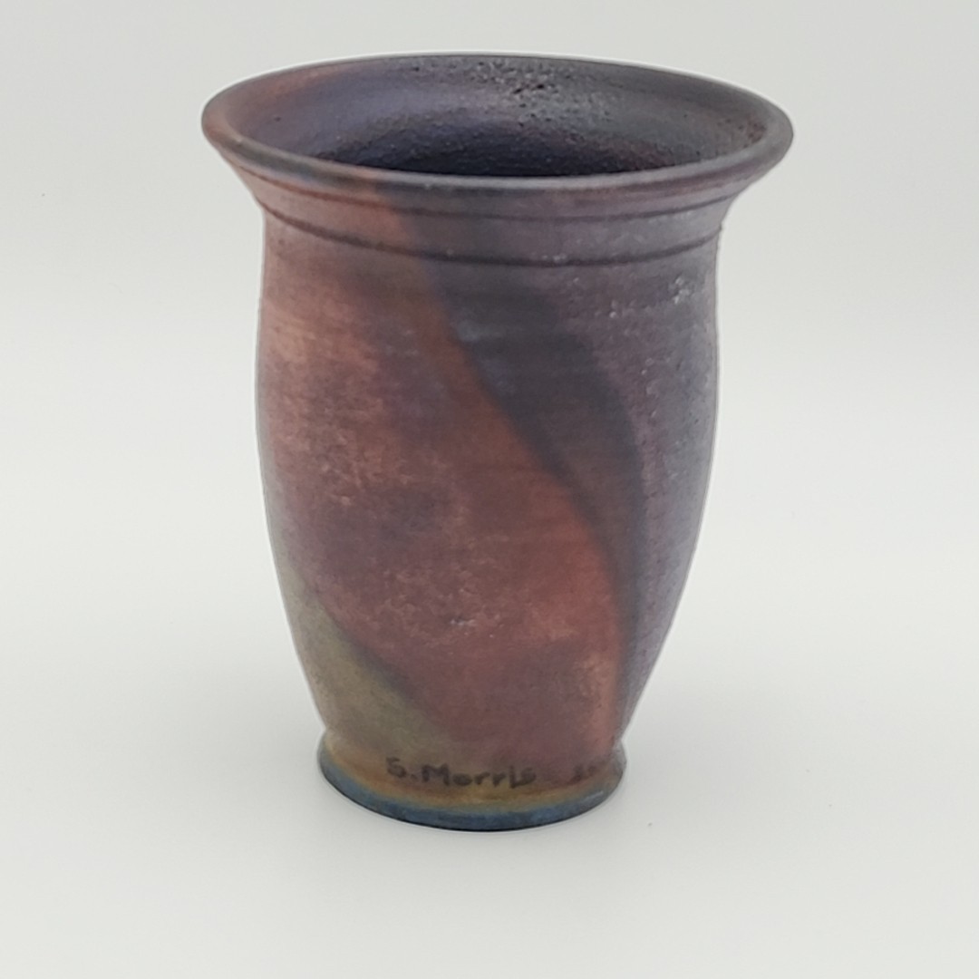 Studio Pottery Raku Vase Artist Signed