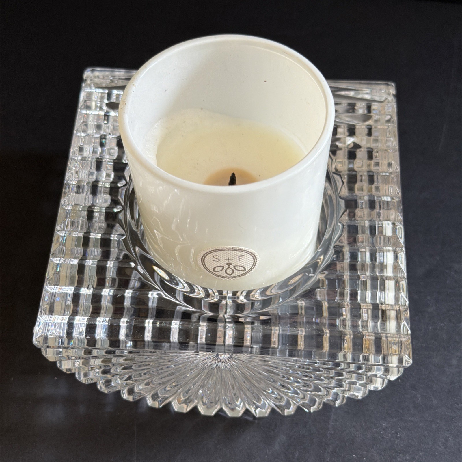 Late 20th Century Cut Crystal Vide Poche