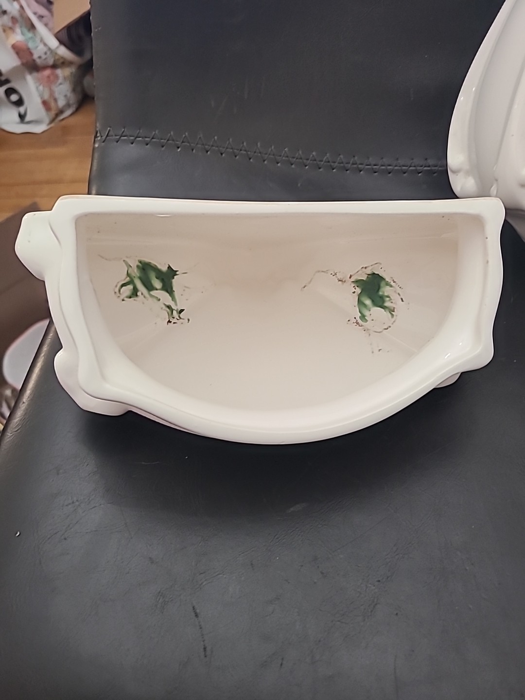 Andrea by Sadek Japan White Porcelain Wall Urn Dispenser & Tureen Set #6926