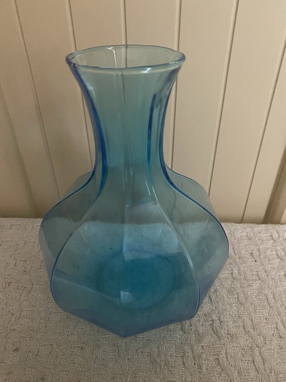 Vintage Indiana Glass Tiara Light Blue Carafe Bottle Vase Colonial MCM 1960’s