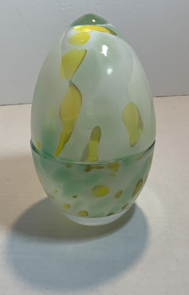 Murano Millefiori Venetian Art Glass Open Half Egg Paperweight 7″ Tall Italy