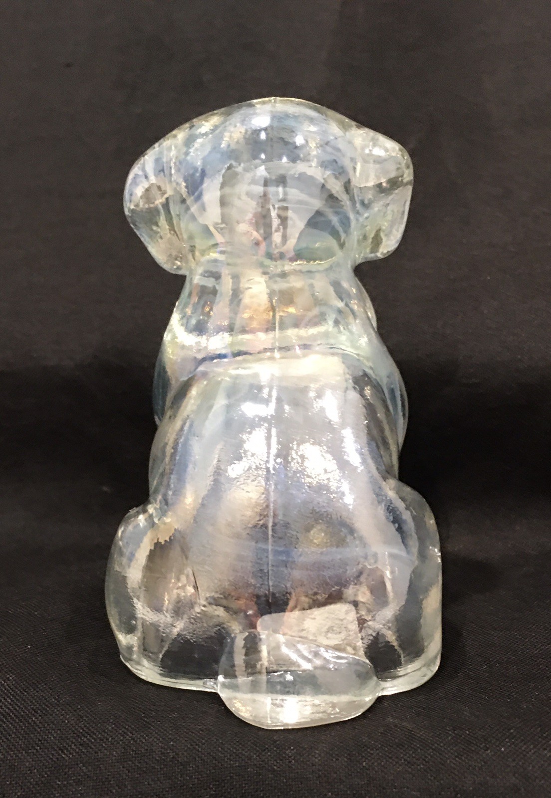 Boyd’s Crystal Art Glass’s Pooche The Dog, #167, March Carnival, UV Pos ~Glows