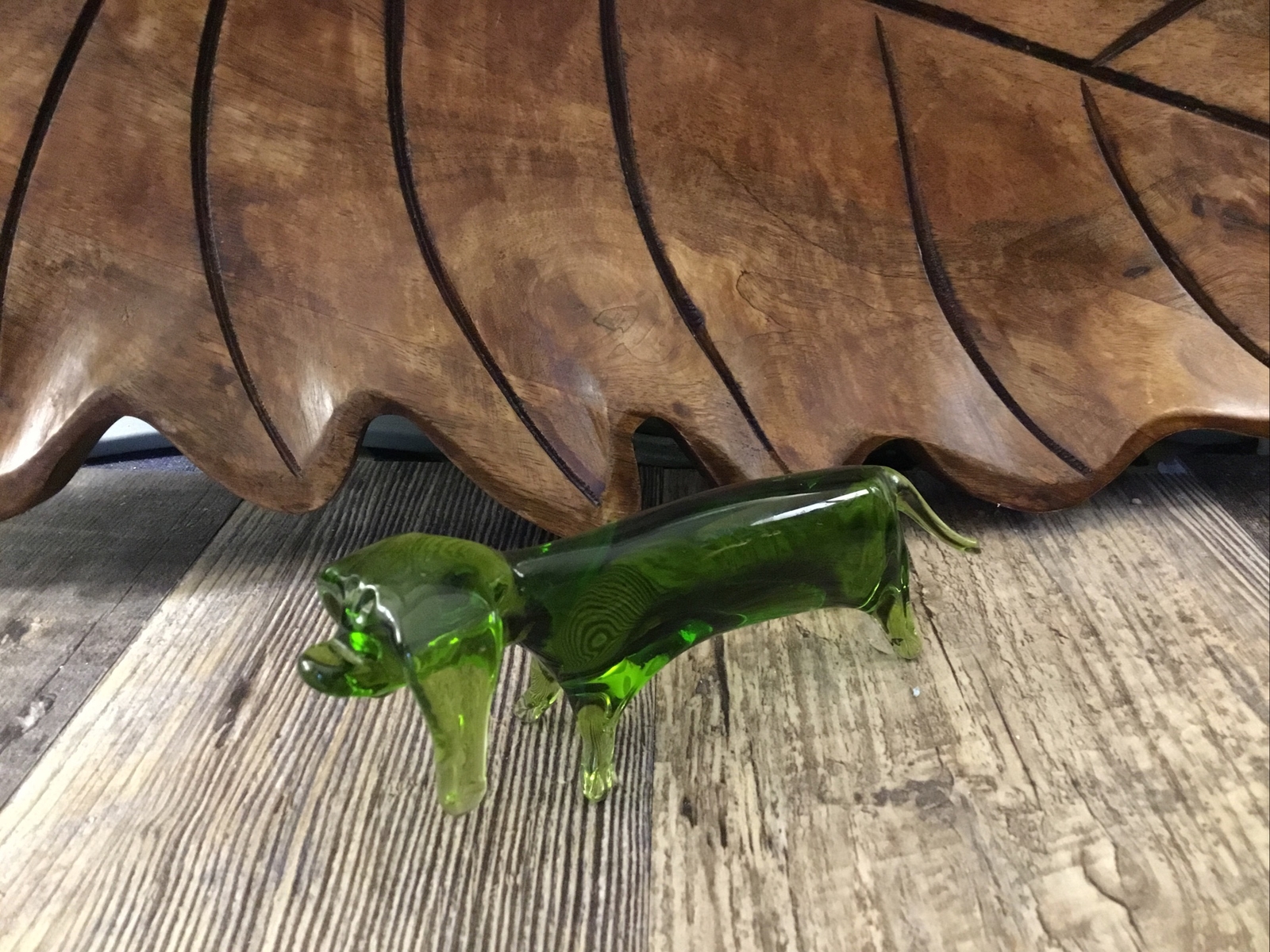 Pilgrim Glass dachshund Green Glass Long Ears Dog Doggie 🐶 Puppy