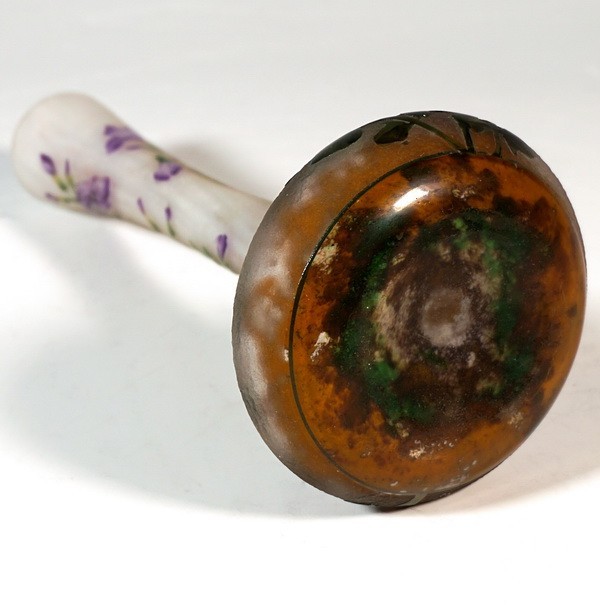 DAUM NANCY Solitary Vase “Julienne des Dames” Night Violets Decor France 1910