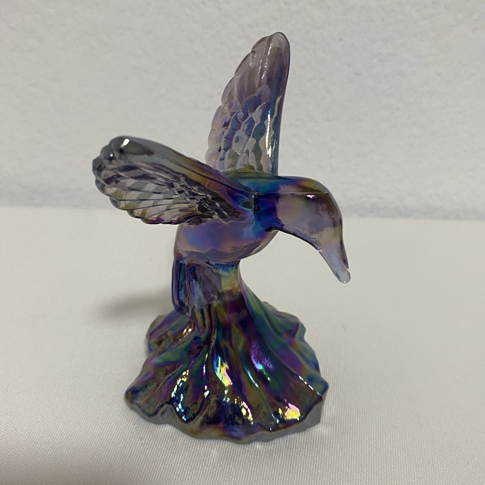 Fenton Hummingbird Figurine – Violet Iridescent ~ Vintage 2005