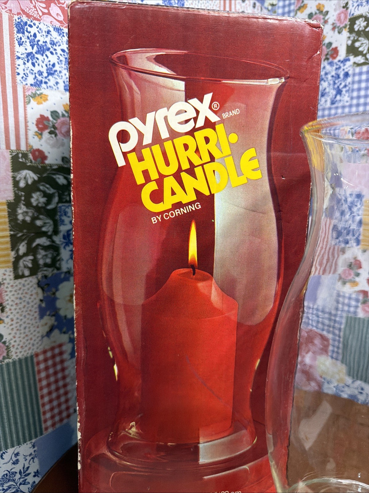 Pyrex Candle Holder Hurri-Candle by Corning Clear Glass Hurricane New #115