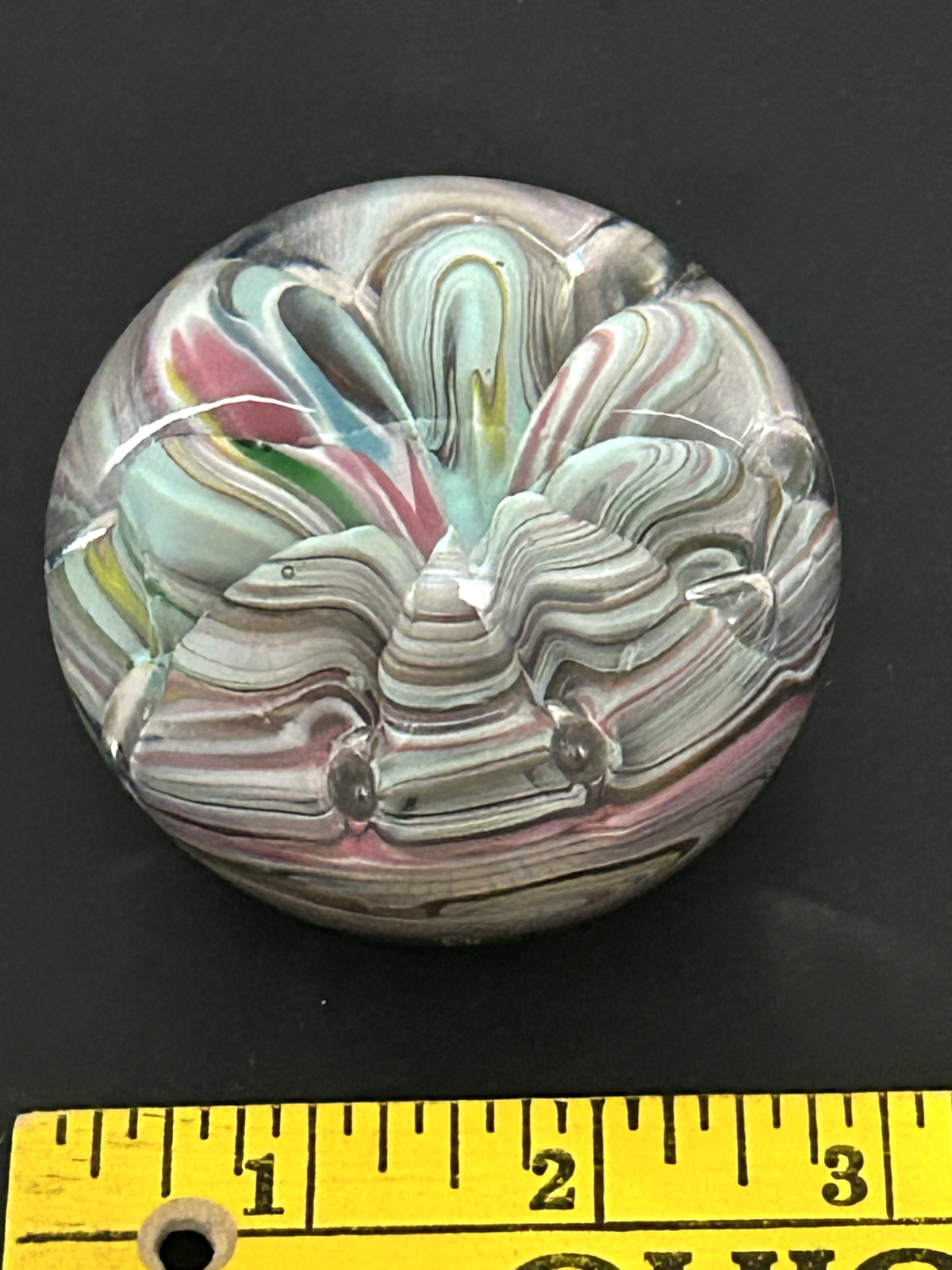 Vintage Bob St Clair Tutti Frutti Paperweight Impressed Stamp Multicolor USA