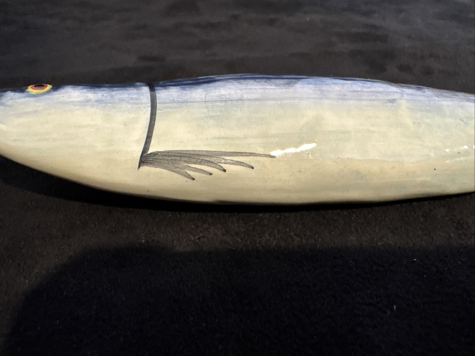 Vintage Ceramic Sardine Fish Jay Willfred For Andrea By Sadek 8″ Knife Rest