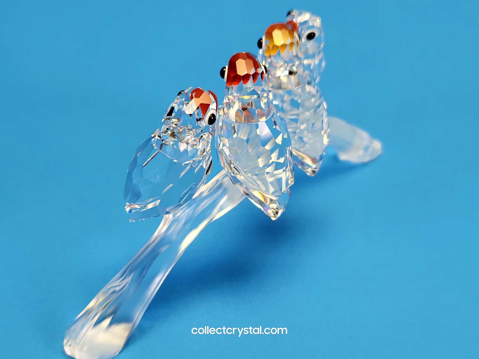 Swarovski Baby LoveBirds – Feathered Beauties – Birds # 199123 MIB Complete
