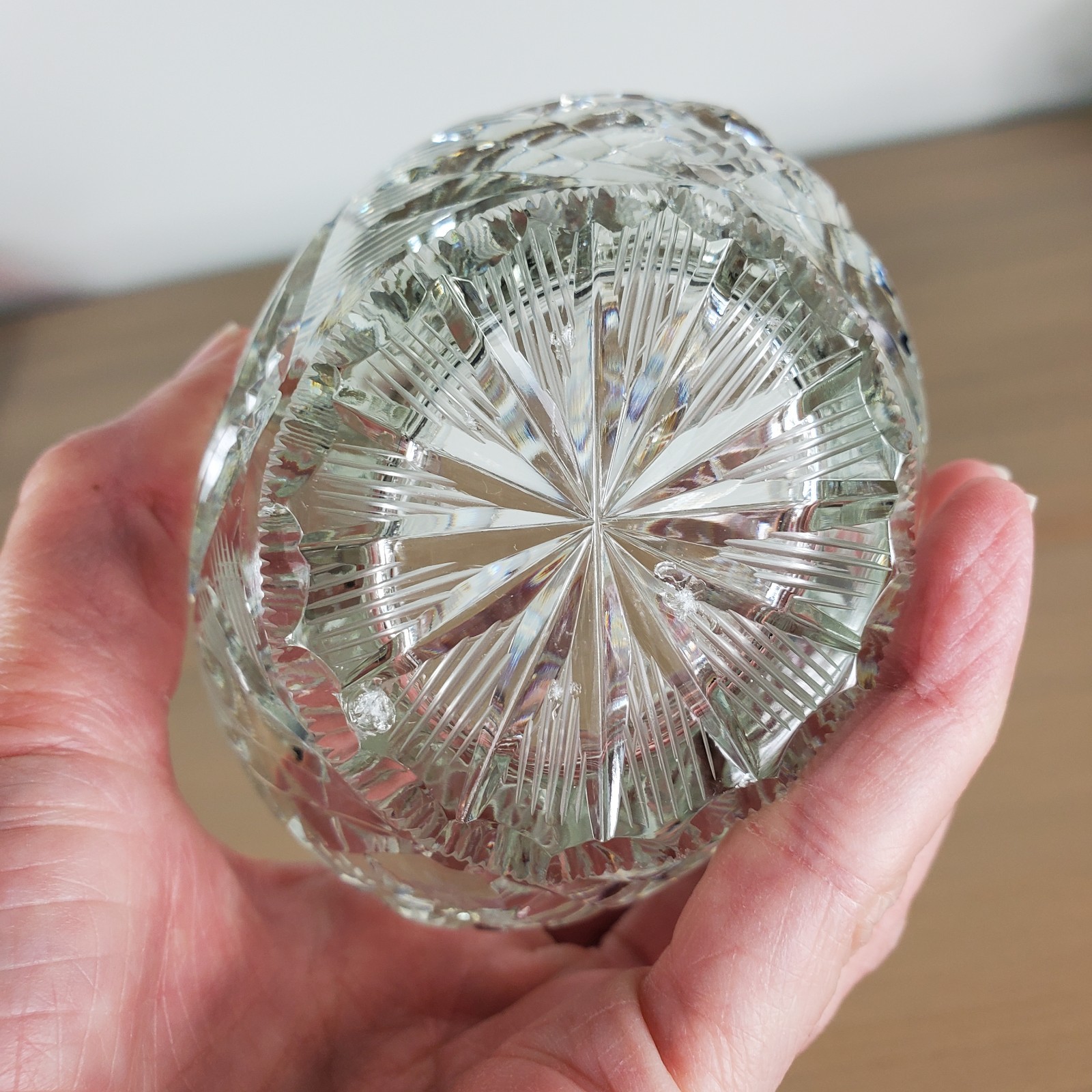 Crystal Basket Cut Glass Leaded Pretty Beautiful Fabulous