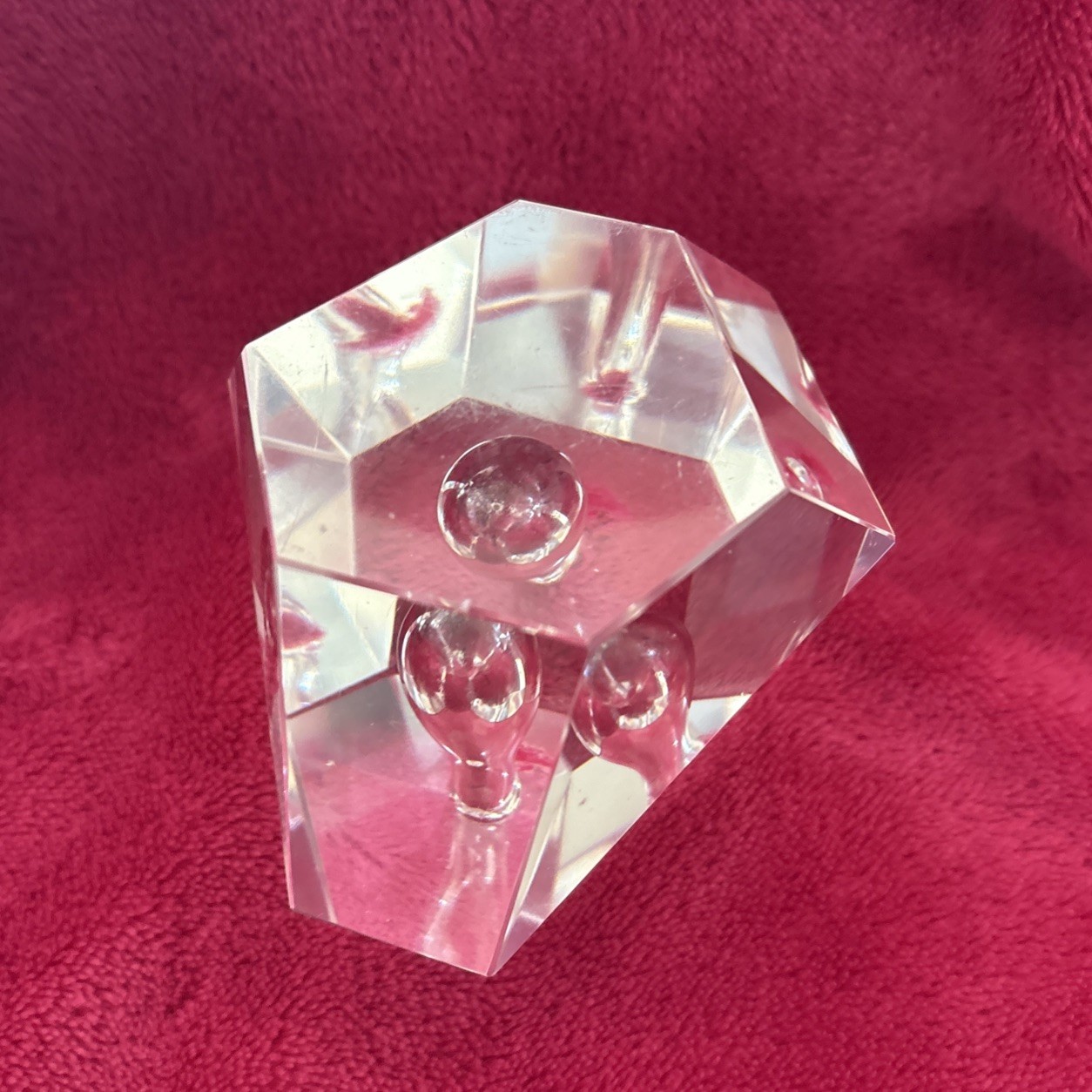 Mid Century Faceted Crystal “Orchid” Bud Vase