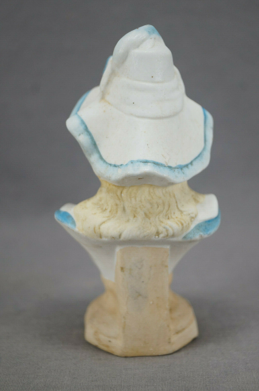19th Century German Hand Painted Bisque Porcelain 4 1/2 Inch Tall Figurine Bust
