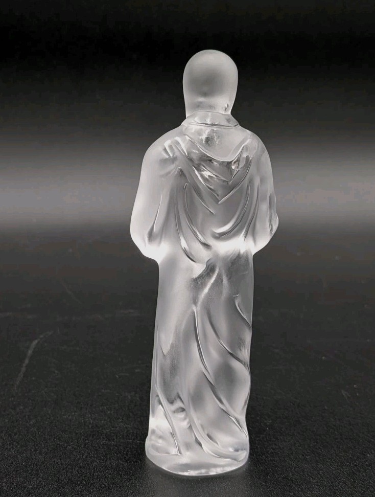 Lalique Crystal Nativity Scene Joseph Mary Baby Jesus Discontinued Set As Is