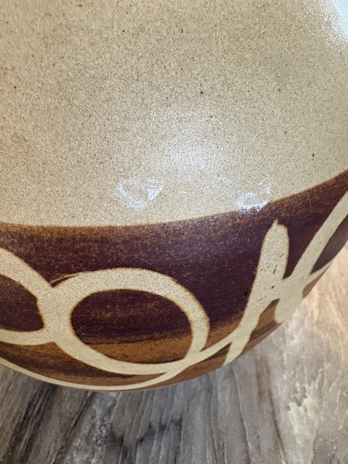 1970s Stoneware Designs West Pottery Bowl 8.75” Heavy 4 Lbs+ *Flaw* FREE SHIP